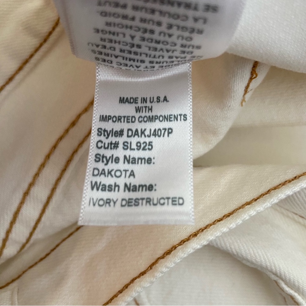 SLVRLAKE Dakota Ivory Destructed Jeans Size 30 - Picture 8 of 14